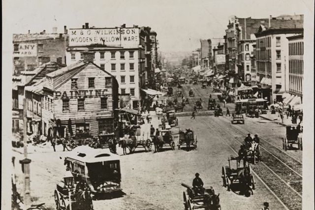 Canal and Walker Streets, 1870 (Courtesy of <a href="http://collections.mcny.org/">the MCNY</a>)